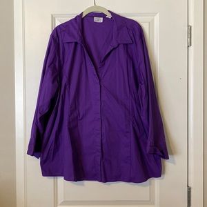 Lee Riders Purple Button Up Shirt Size 3